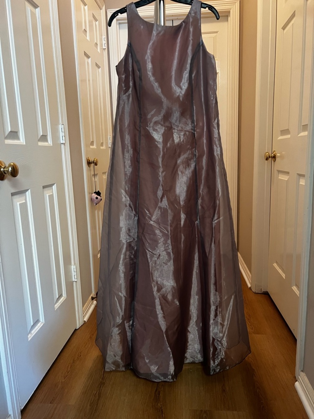 Fiesta taupe and rose champagne maxi dress  (Prom, Graduation, Wedding Guest)